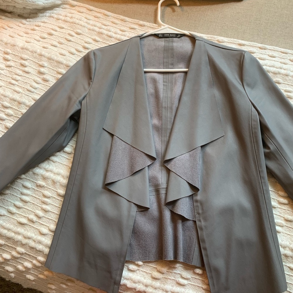 Zara faux leather jacket